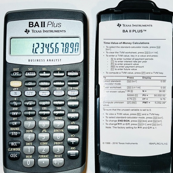Texas Instruments TI Advanced Financial Calculator (BA II Plus) - Picture 8 of 9